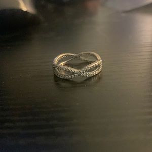 Pandora crossing paths ring. Size 7